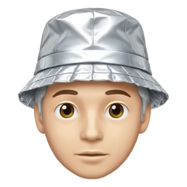 a man with aluhut für verschwörungstheorien wo der hut immernoch wie aluminiumpapier aussieht sticker