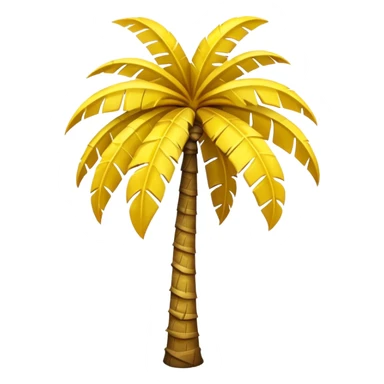 Yellow palm tree sticker