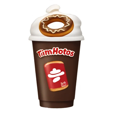 “Tim Hortons store with a red and white color scheme, featuring the classic Tim Hortons logo, a warm and welcoming design that represents a popular coffee and donut shop.” sticker