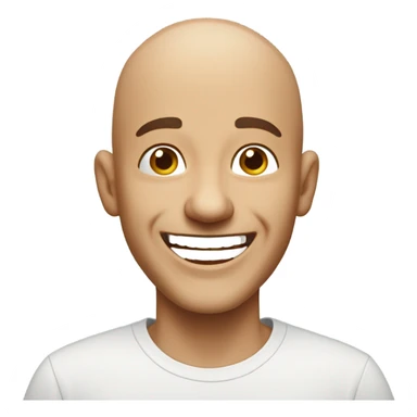 Bald guy laughing sticker