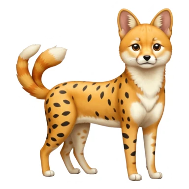 Cheetah-serval-shiba-inu-hybrid, full body sticker