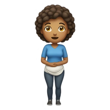 woman with stomach ache sticker