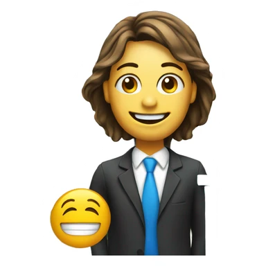 Real estate agent in front of a house with for sale sign  sticker