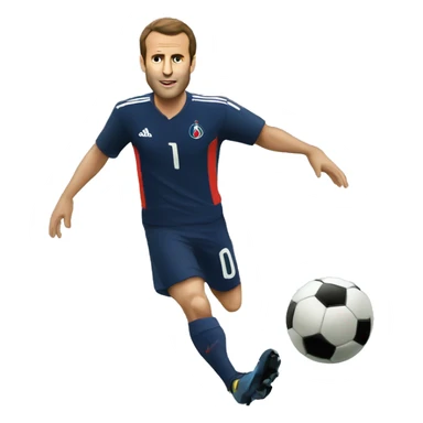 Macron qui joue au foot sticker