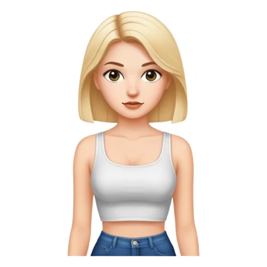 White girl wearing crop top sticker