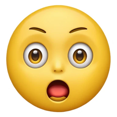 Emoji in shock yellow sticker