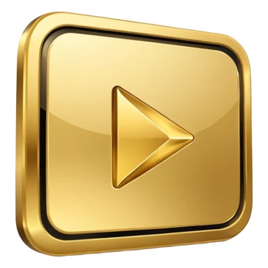 gold youtube play button sticker