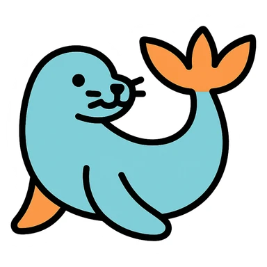 colored seal icon sticker