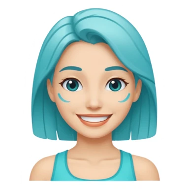 Lady aqua fit sticker