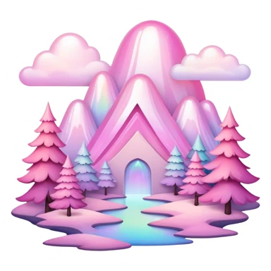  White-pink-Iridescent-aesthetic-scenery-Decoration sticker