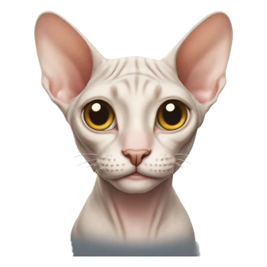 A smiling sphynx cat sticker