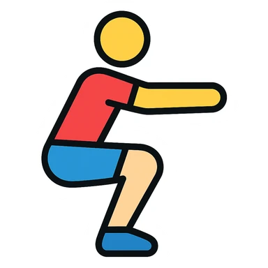 we did too much leg exercise where you bend your knees and go down sticker