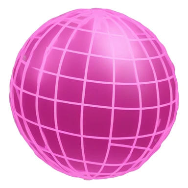 Pink connected network globe   sticker