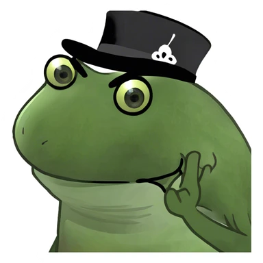 Side eye straight face sticker