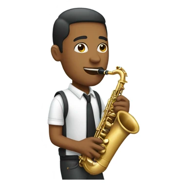Guy playing the saxophone  sticker
