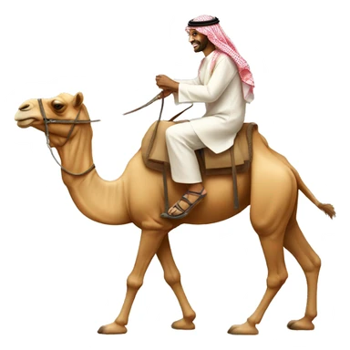 Saudi man ride camel sticker