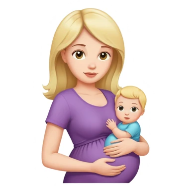 woman with tiny baby bump, early pregnancy sticker