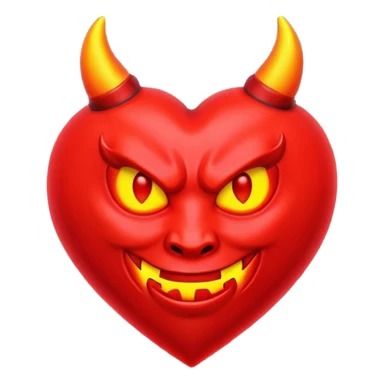 Devil heart neon sticker