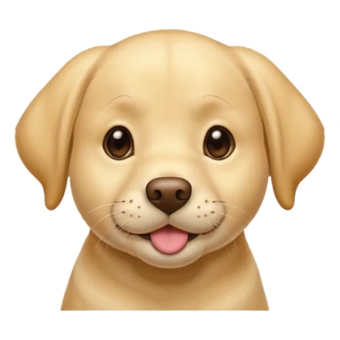 yellow labrador retriever head, one eyebrow raised, paw on chin, mimicking thinking emoji sticker