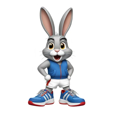 Bugs bunny with sneaker sticker
