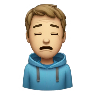 Man crying from pain sticker