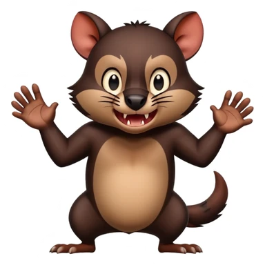 Tasmanium devil, directing traffic, getting angry at cars sticker