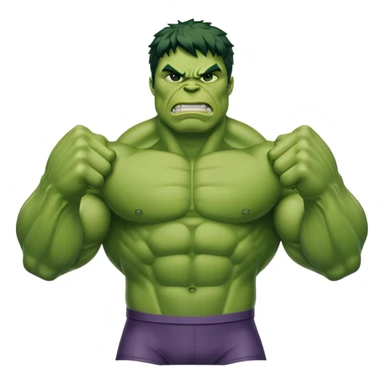 Hulk, green muscular superhero sticker