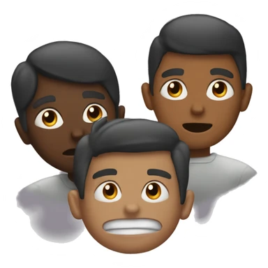 Three boy fight for one girl sticker