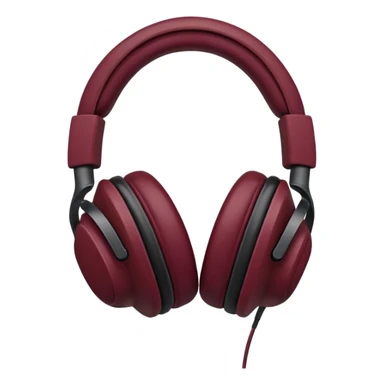 burgundy headphones sticker