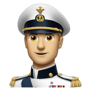 Big French navy officer sticker