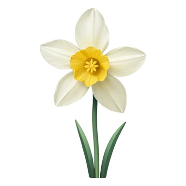 Narcisus flower sticker