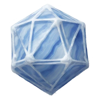 Blue lace agate icosahedron sticker