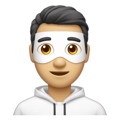 hombre de blanco con capa y mascara blanca sticker