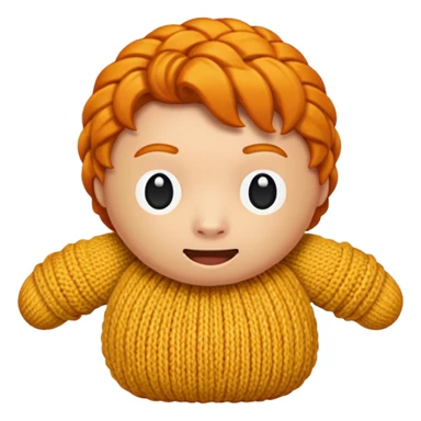 Knitted ginger ауьфду sticker