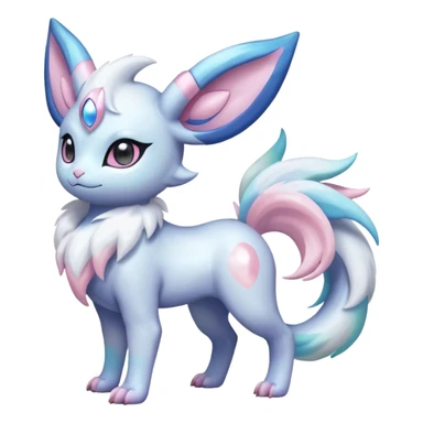 Shiny Pastel Absol-Lumineon-Sylveon-Amauara-Fakémon-hybrid-creature (full body)  sticker