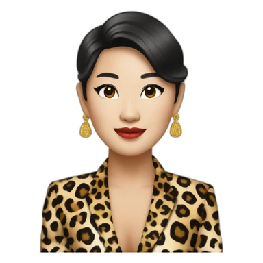 Pumpuang duangjan thai singer in leopard costume sticker