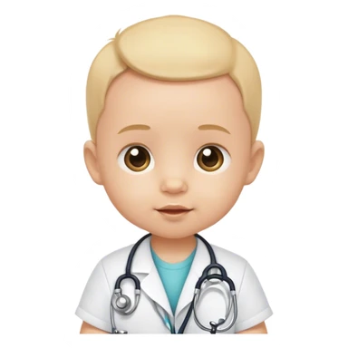 Baby with a stethoscope  sticker