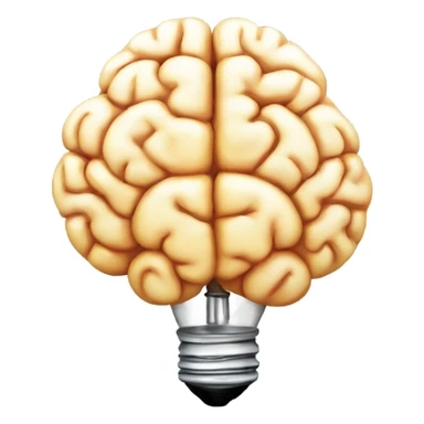 the human brain shaped idea lightbulb sticker