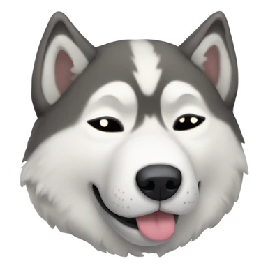 husky sleeping  sticker