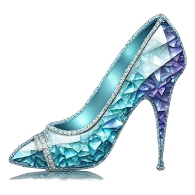 Gemstone glass high heel sticker
