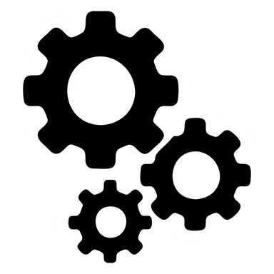 Recreate the cogs icon using the solid model sticker
