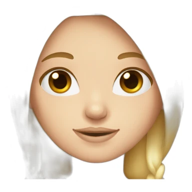 white girl with blonde har sticker