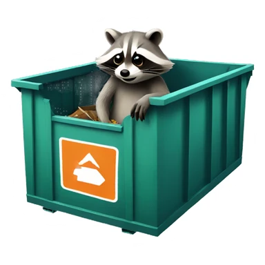 Raccoon smoking in dumpster sticker