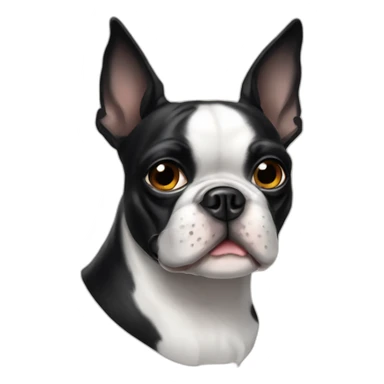 Cool Boston terrier one black eye sticker