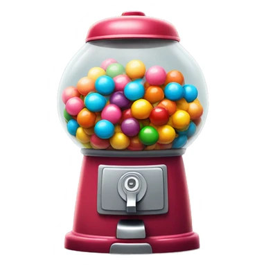 Realistic gumball machine with colorful gumball inside of it. sticker