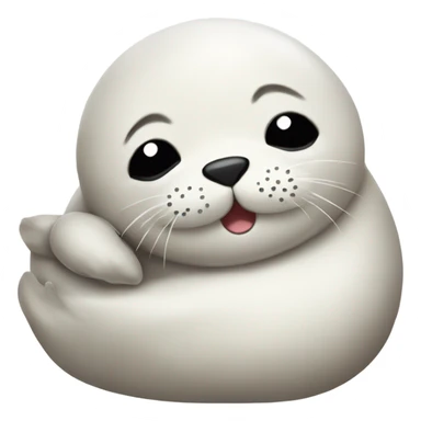 Kawaii baby seal taking a nap sticker