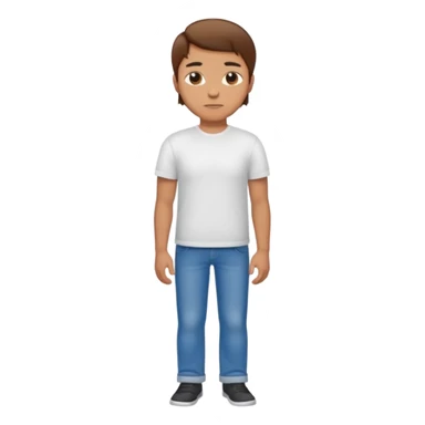 Man standing with hands crossed behind his back sticker