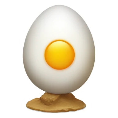 Sunny side up egg on a playe sticker