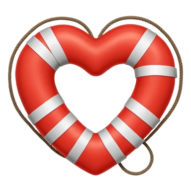 Life preserver heart sticker