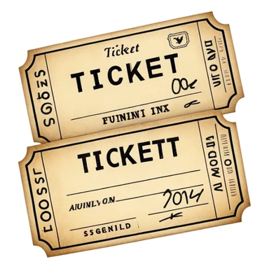 Signed ticket  sticker